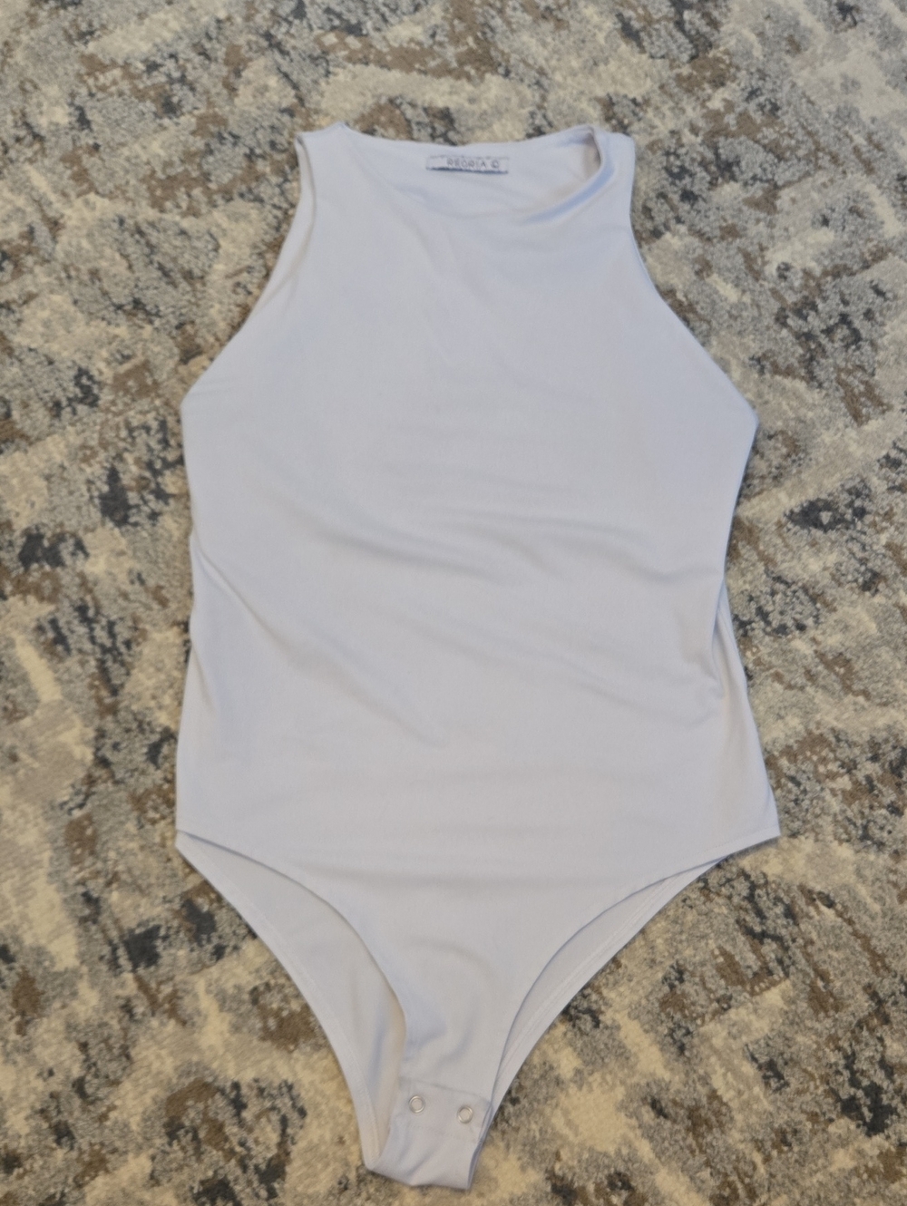 ReoRia White Sleeveless Womens One-Piece Bodysuit